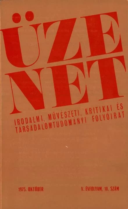 Üzenet, 5. évf. 1975. október. 10. sz. 715–804. oldal