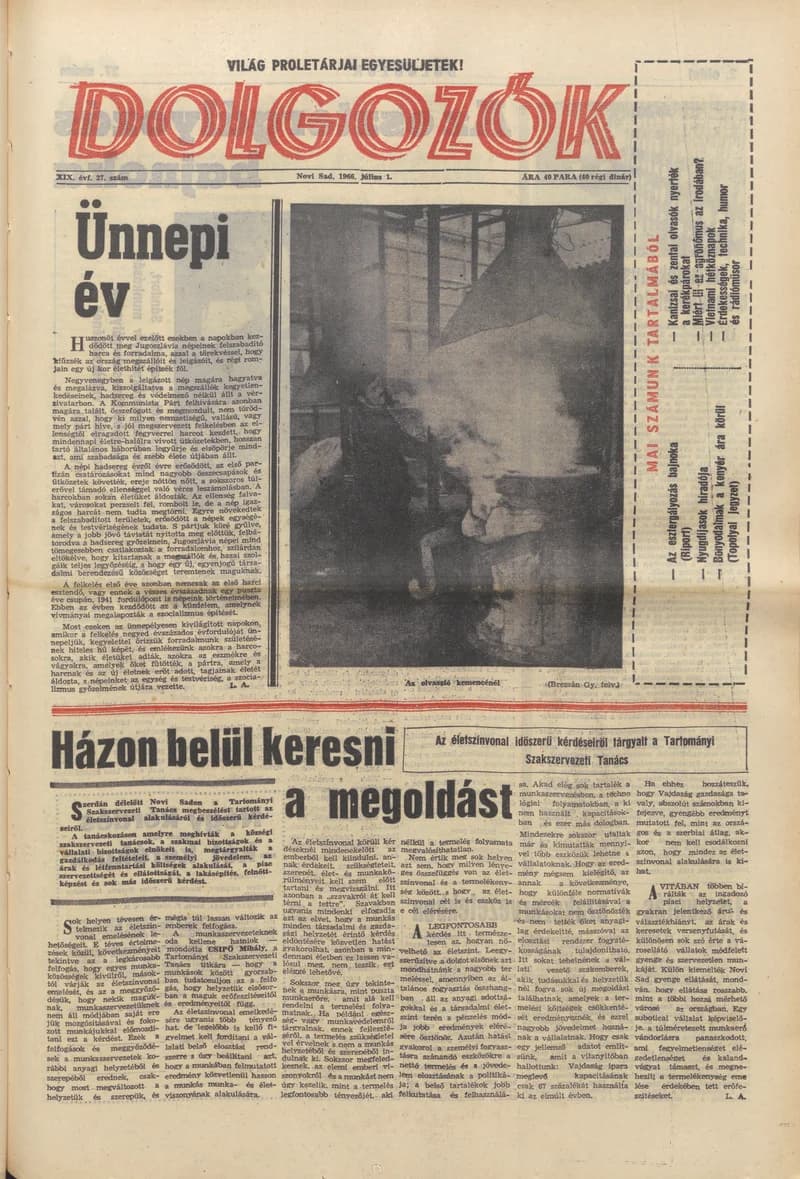 Dolgozók, 20. évf. 1966. július 1. 27. sz.