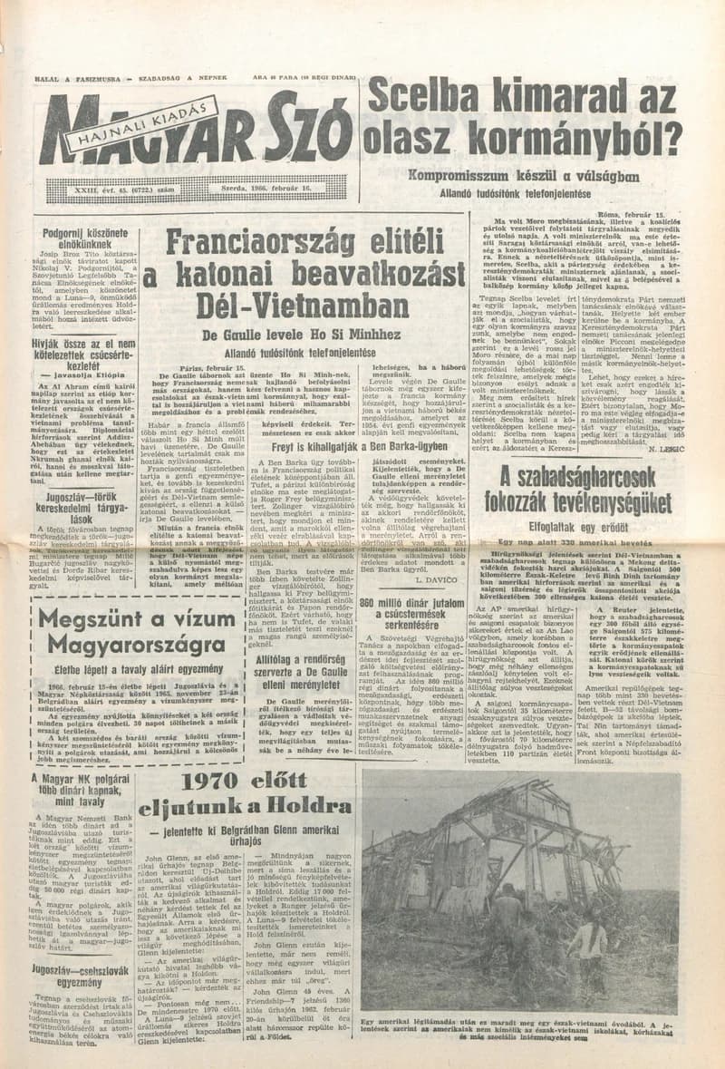 Magyar Szó, 23. évf. 1966. február 16. 45. sz.