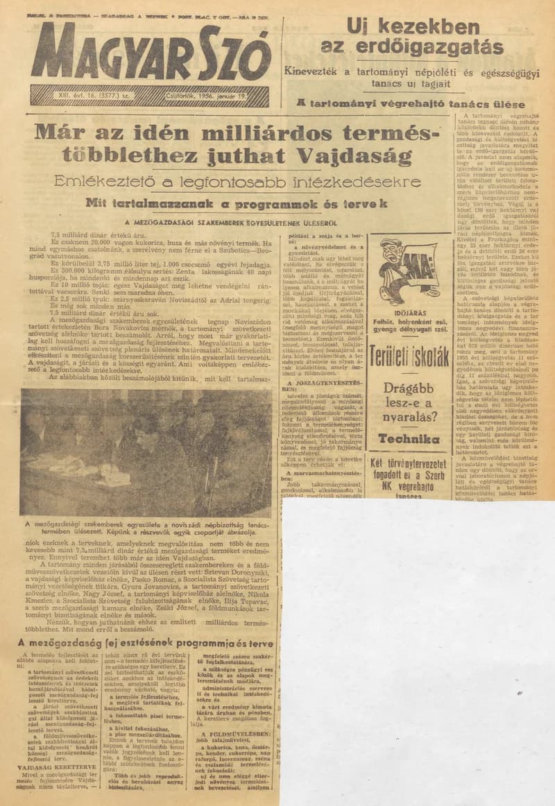 Magyar Szó, 13. évf. 1956. január 19. 16. sz. 1–12. oldal