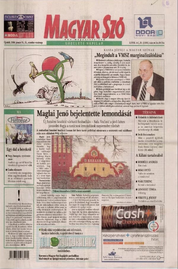 Magyar Szó, 67. évf. 2010. január 30. – 31. 23. sz. 1–44. oldal