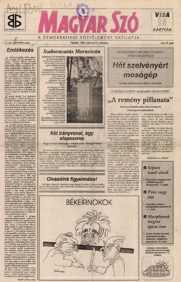 Magyar Szó, 51. évf. 1994. március 20. 55. sz. 1–24. oldal