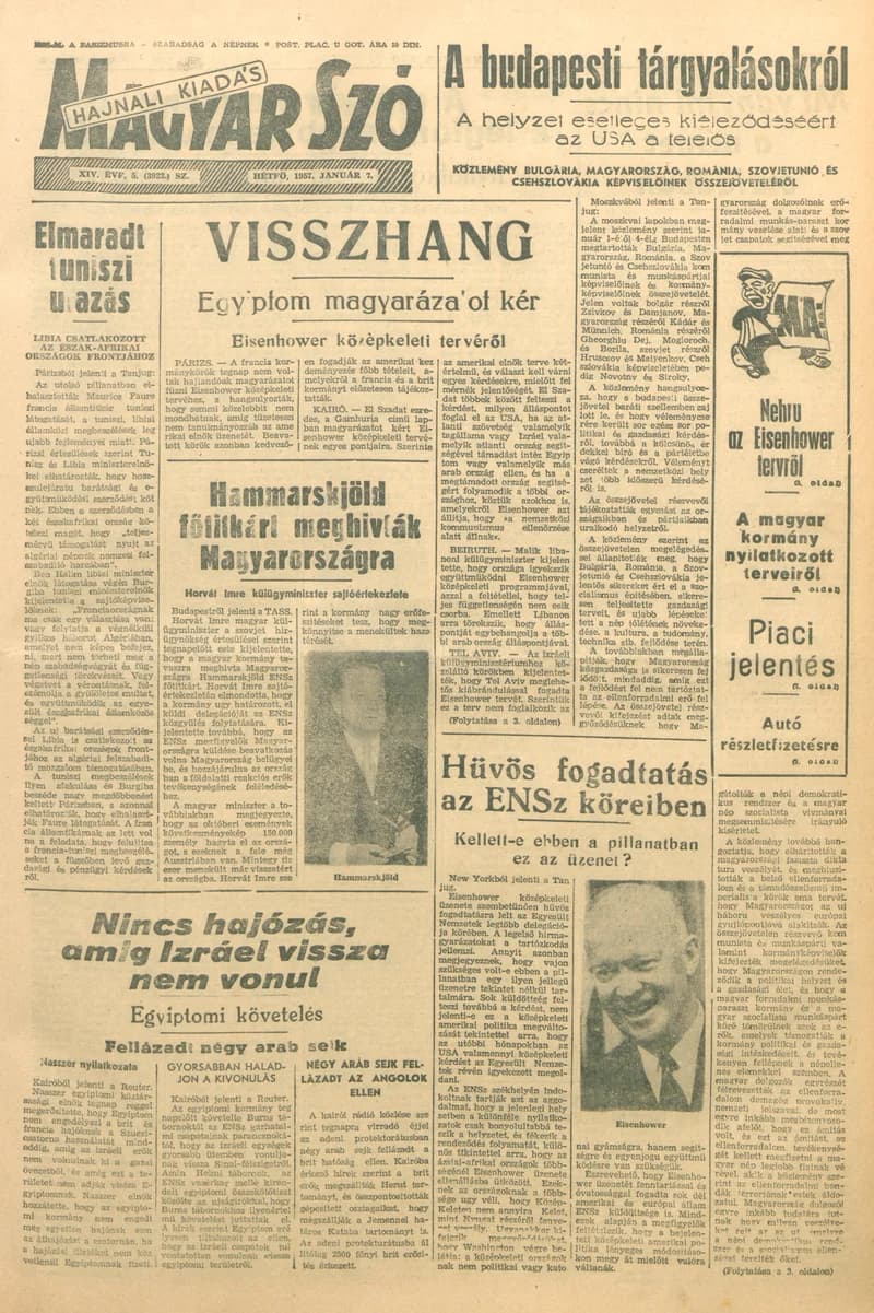 Magyar Szó, 14. évf. 1957. január 7. 5. sz. 1–14. oldal