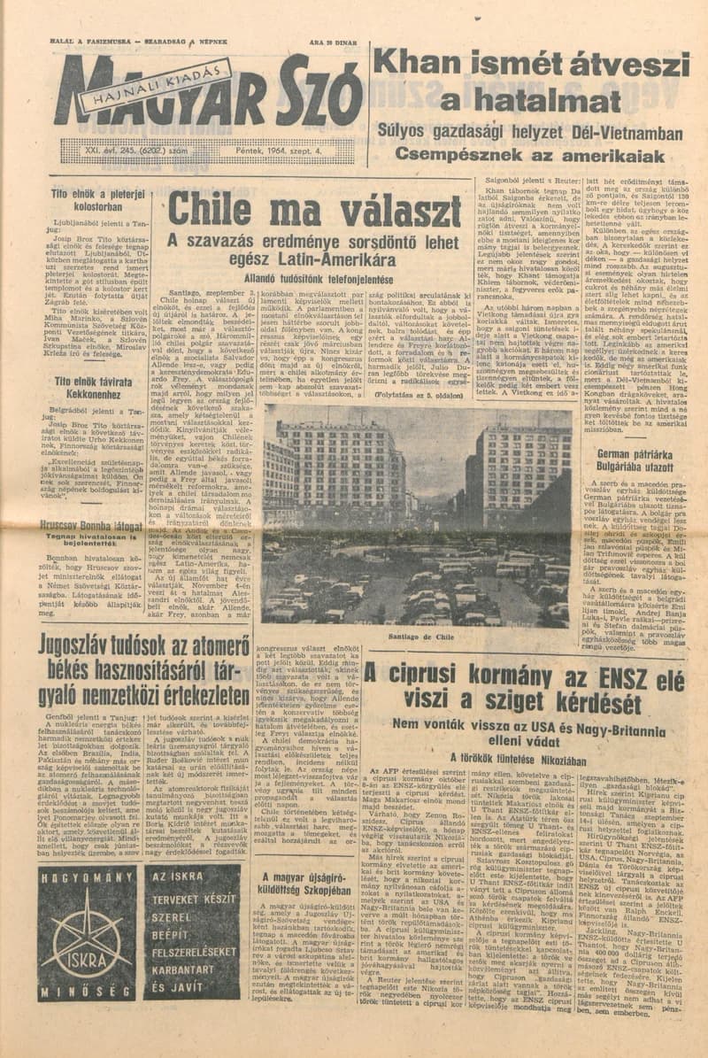 Magyar Szó, 21. évf. 1964. szeptember 4. 245. sz.