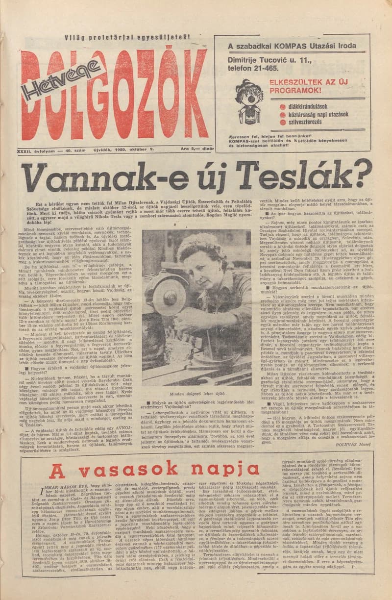 Dolgozók, 34. évf. 1980. október 9. 40. sz.