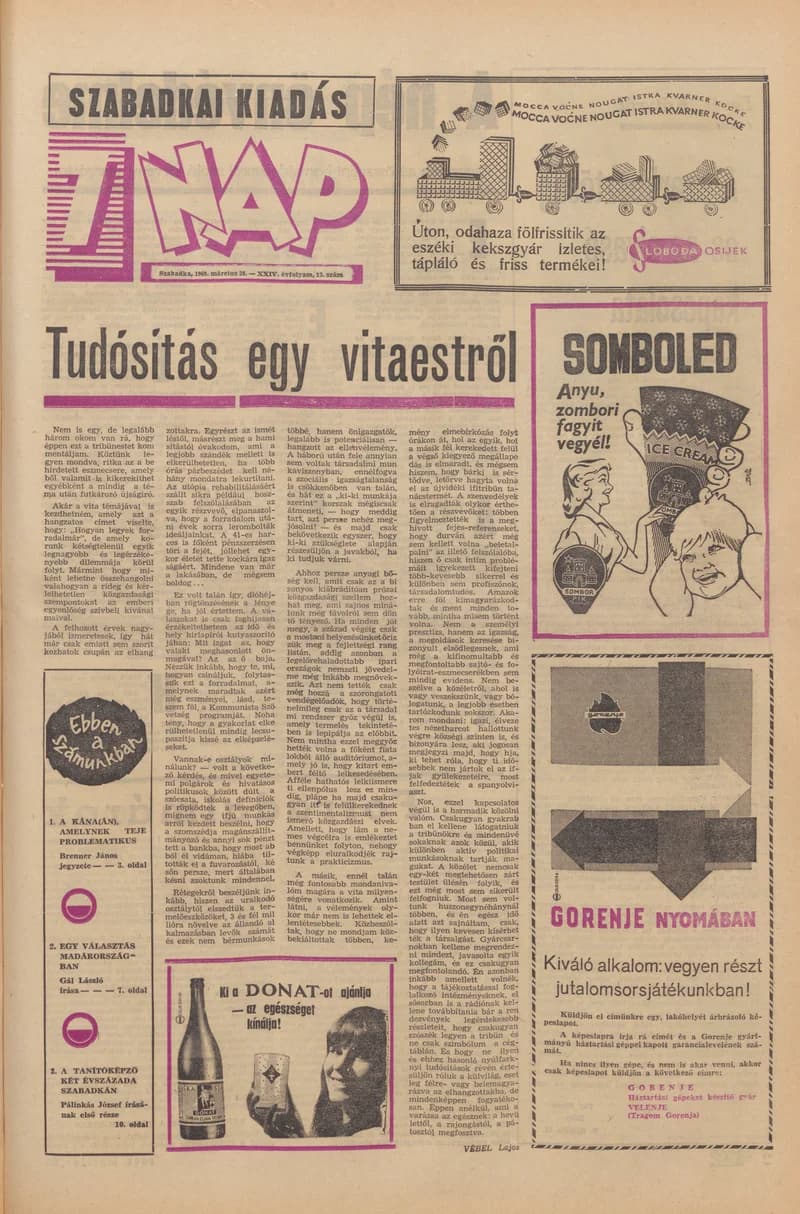 7 Nap, 24. évf. 1969. március 28. 13. sz. 1–16. oldal