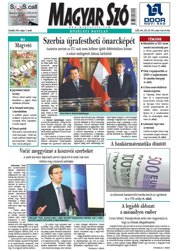 Magyar Szó, 70. évf. 2013. május 7. 102. sz. 1–20. oldal