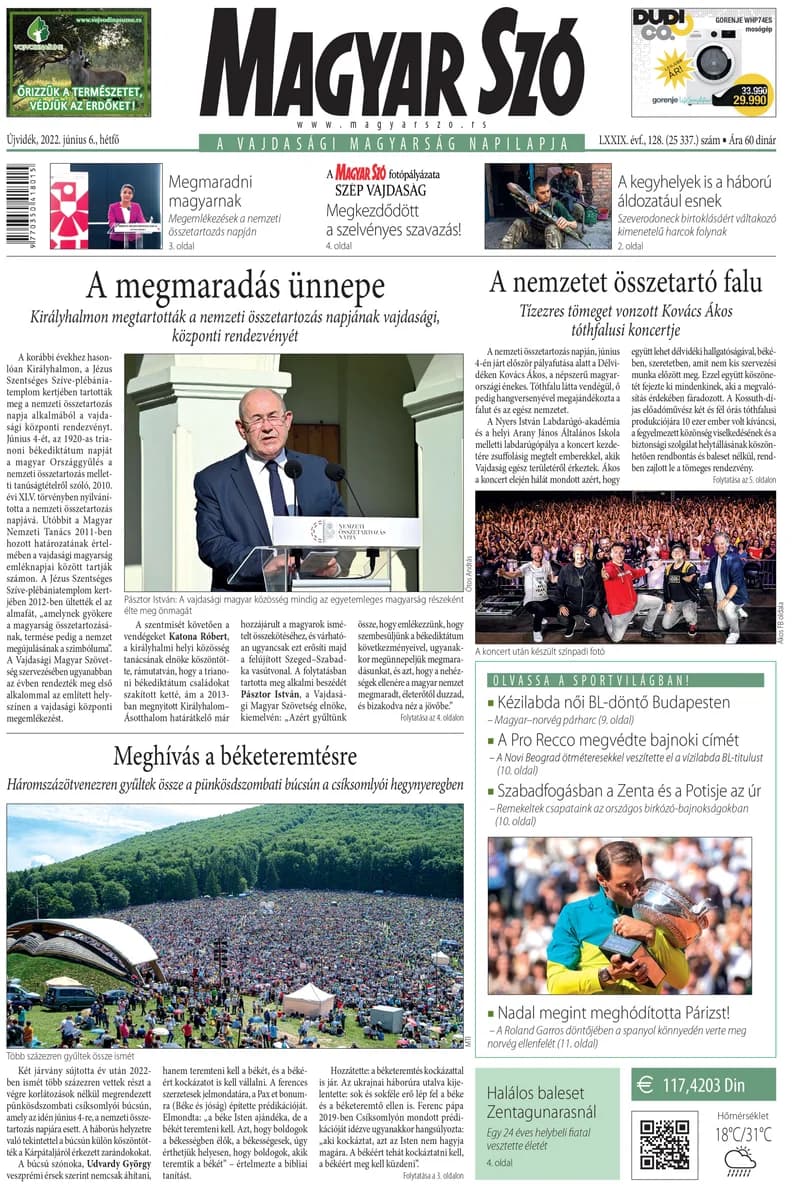 Magyar Szó, 79. évf. 2022. június 6. 128. sz. 1–16. oldal