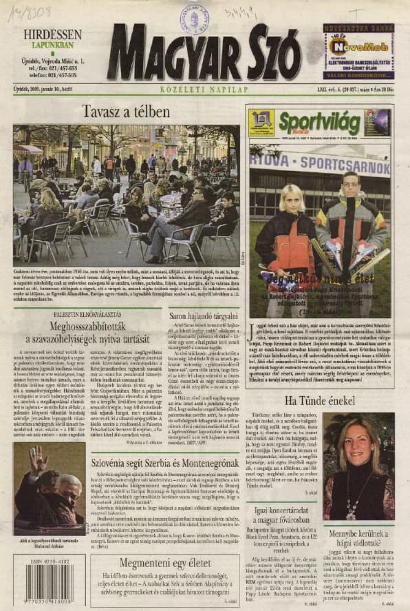 Magyar Szó, 62. évf. 2005. január 10. 6. sz. 1–12. oldal
