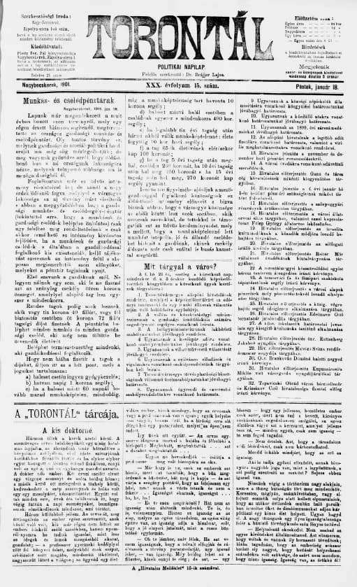 Torontál, 30. évf. 1901. január 18. 15. sz.