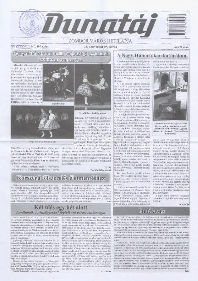 Dunatáj, 16. évf. 2014. november 19. 807. sz.
