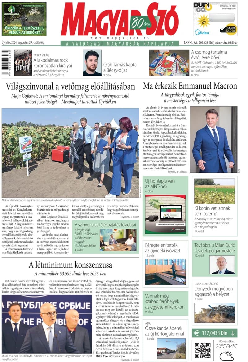 Magyar Szó, 81. évf. 2024. augusztus 29. 200. sz. 1–16. oldal