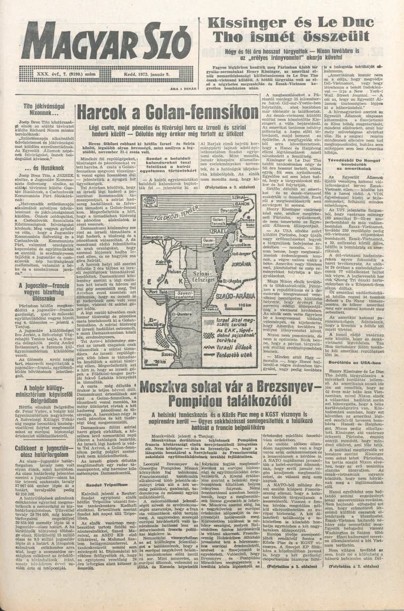Magyar Szó, 30. évf. 1973. január 9. 7. sz. 1–20. oldal
