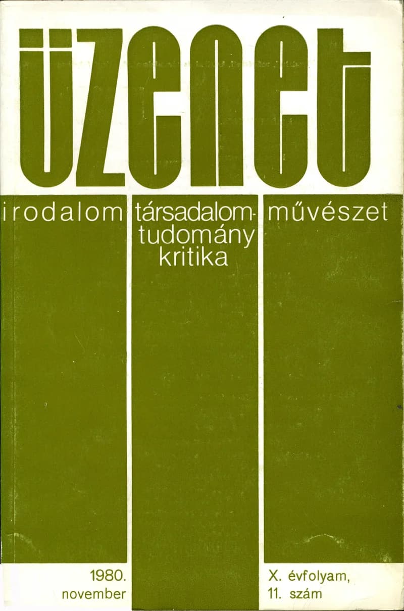 Üzenet, 10. évf. 1980. november. 11. sz. 569–642. oldal