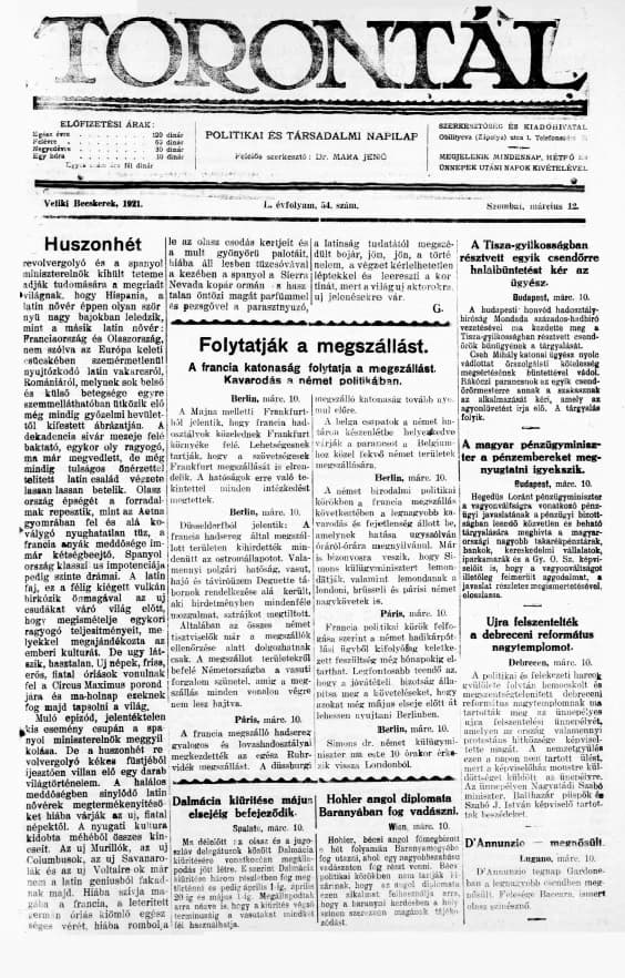 Torontál, 50. évf. 1921. március 12. 54. sz.