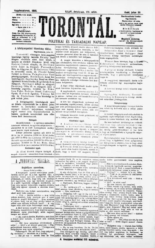 Torontál, 24. évf. 1895. július 30. 173. sz.