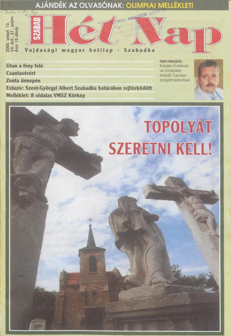 Szabad Hét Nap, 7. évf. 2000. szeptember 13. 37. sz.