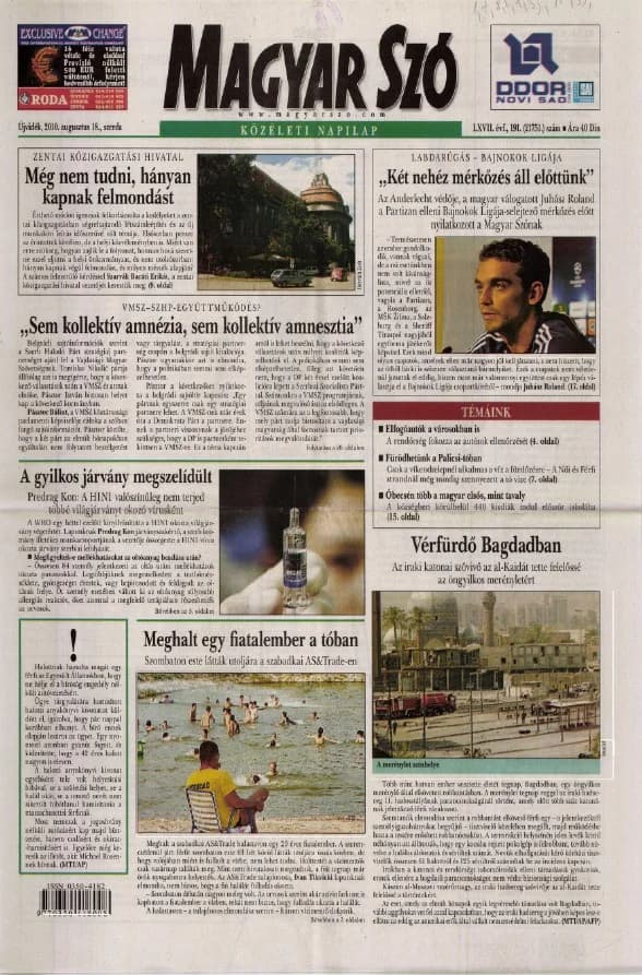 Magyar Szó, 67. évf. 2010. augusztus 18. 191. sz. 1–20. oldal