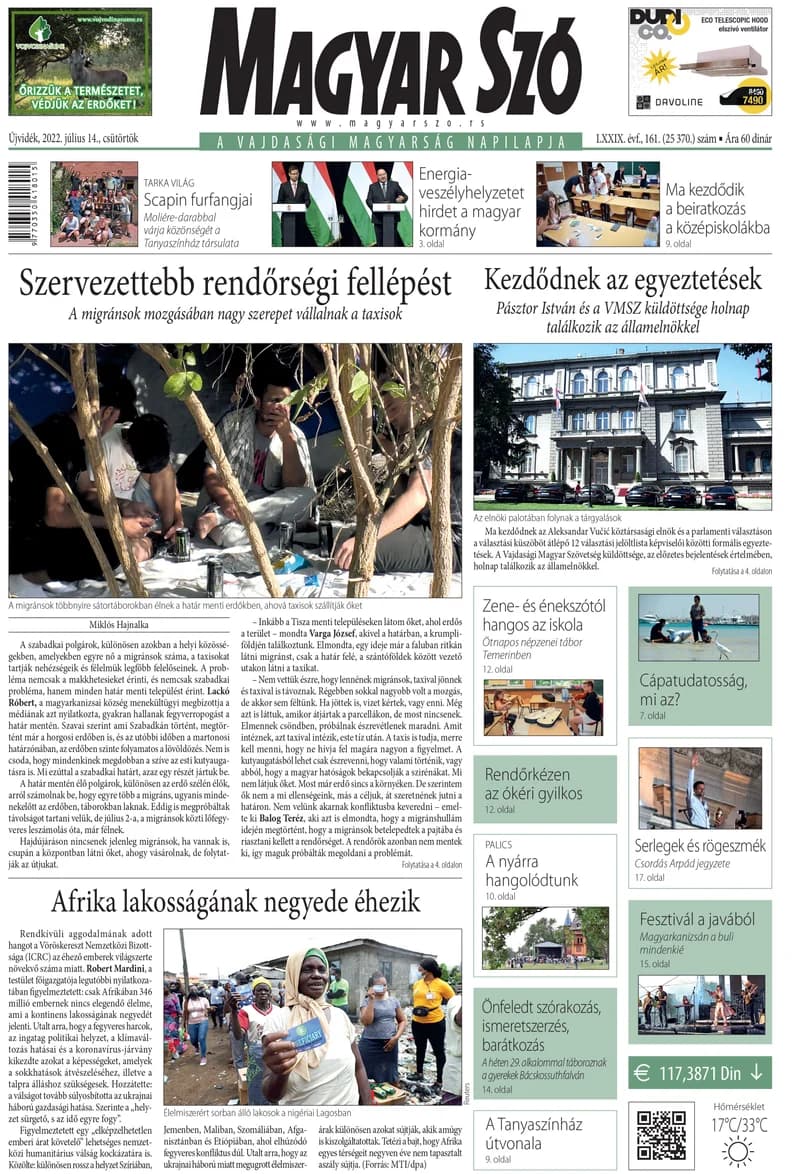 Magyar Szó, 79. évf. 2022. július 14. 161. sz. 1–20. oldal