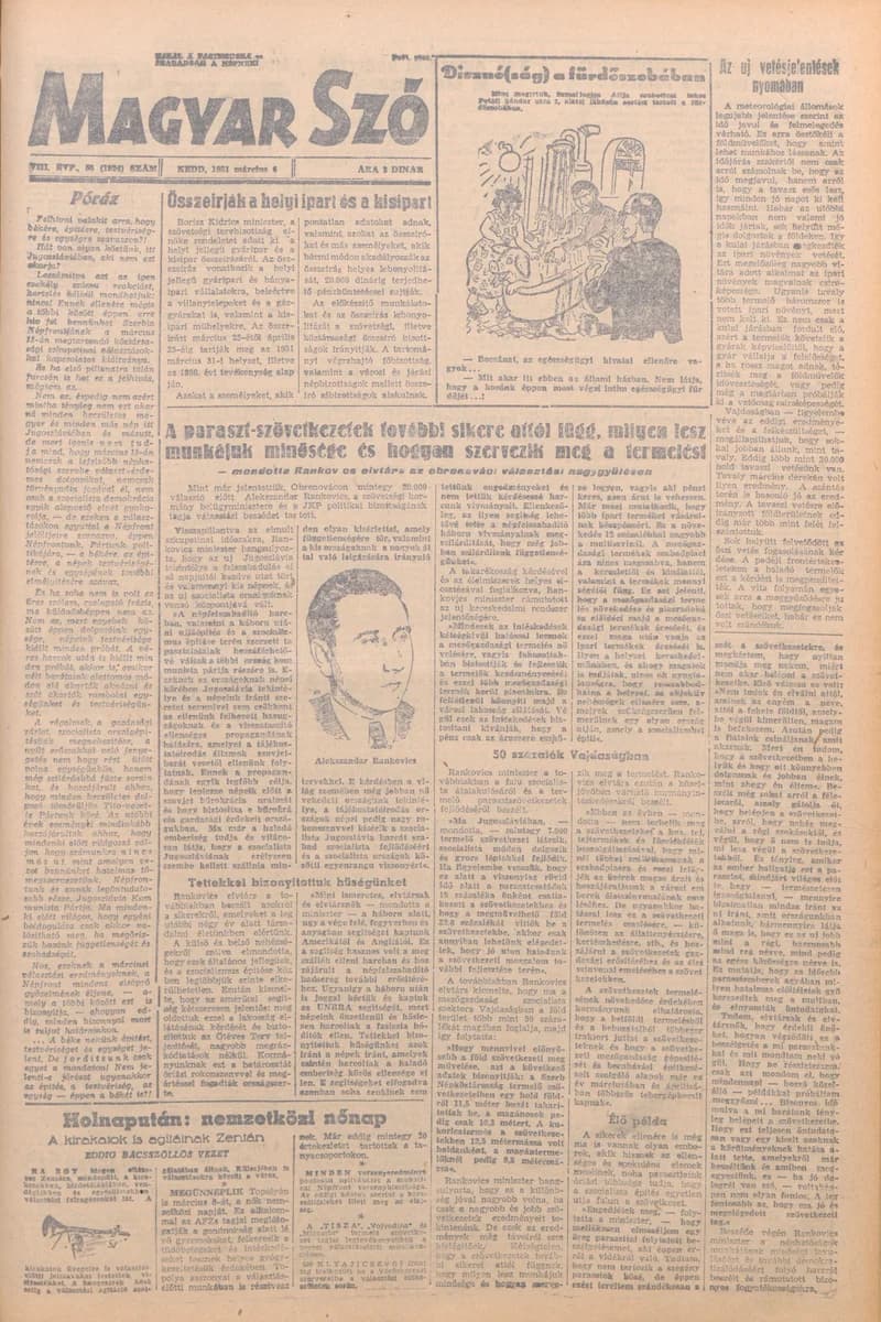 Magyar Szó, 8. évf. 1951. március 6. 55. sz. 1–4. oldal