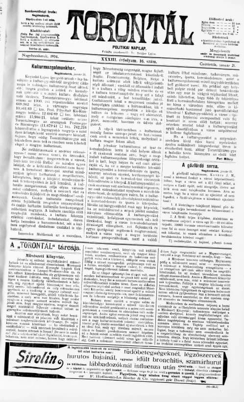 Torontál, 33. évf. 1904. január 21. 16. sz.