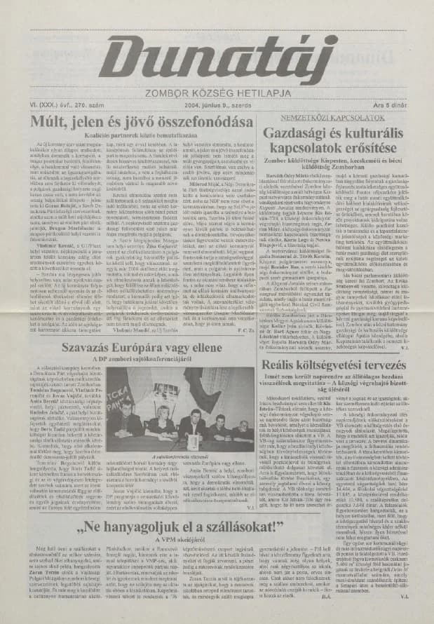Dunatáj, 6. évf. 2004. június 9. 270. sz.