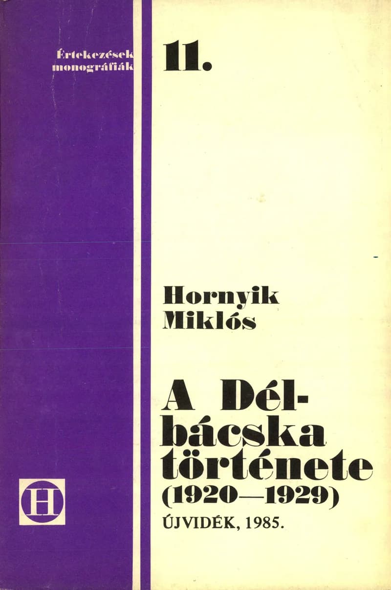 A Délbácska története (1920–1929)