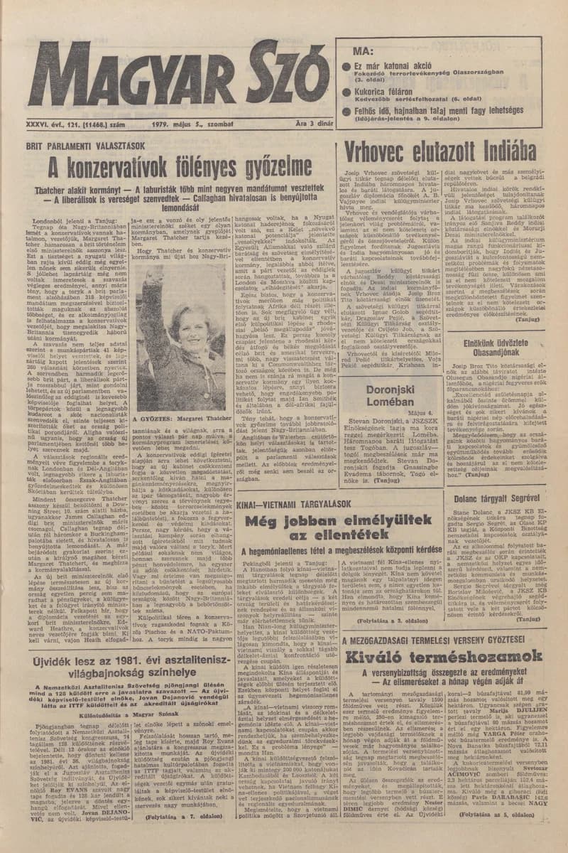 Magyar Szó, 36. évf. 1979. május 5. 121. sz. 1–20. oldal