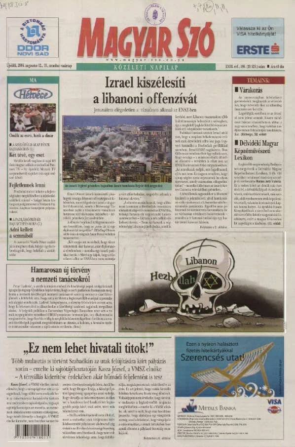 Magyar Szó, 63. évf. 2006. augusztus 12. – 13. 186. sz. 1–28. oldal