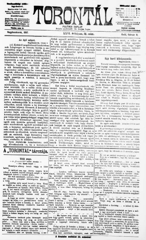 Torontál, 26. évf. 1897. február 9. 31. sz.