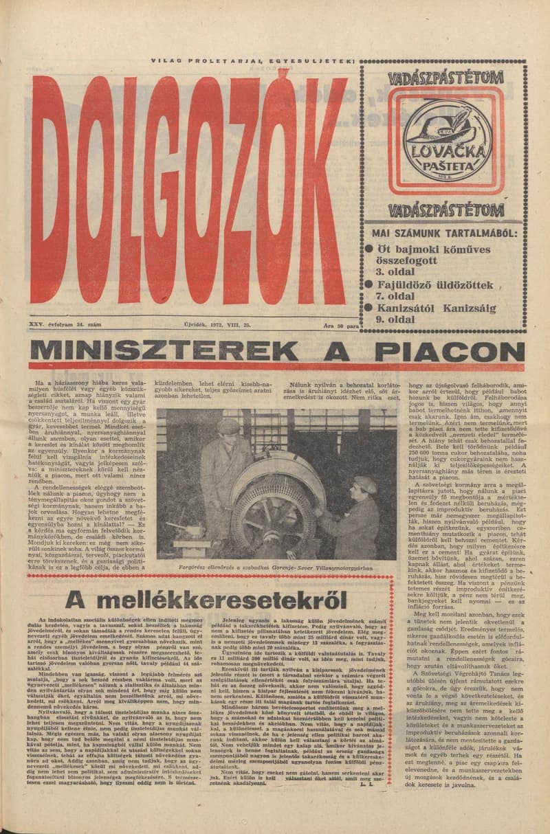 Dolgozók, 26. évf. 1972. augusztus 25. 34. sz.