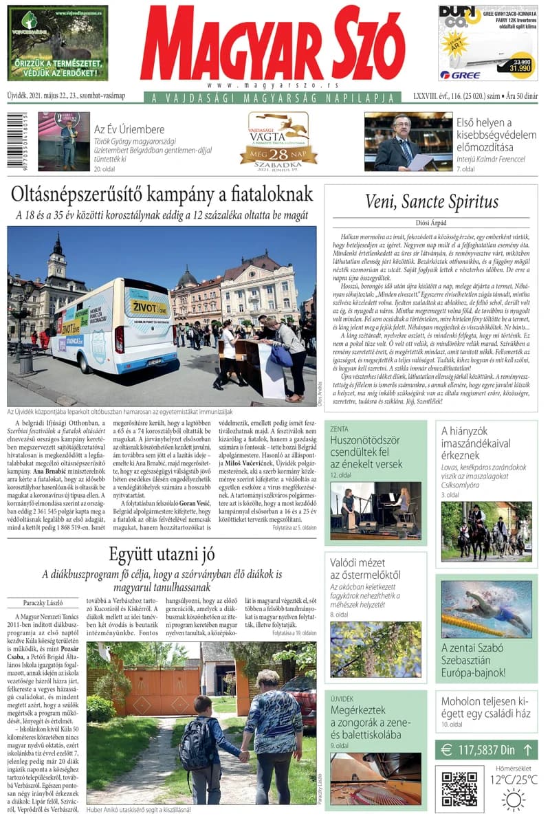 Magyar Szó, 78. évf. 2021. május 22. – 23. 116. sz. 1–32. oldal