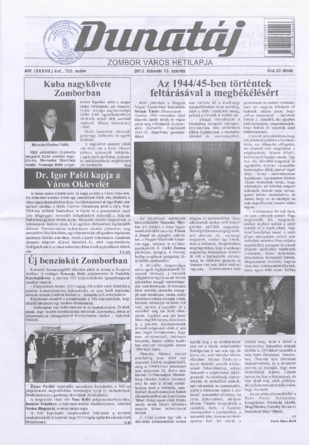 Dunatáj, 15. évf. 2013. február 13. 720. sz.