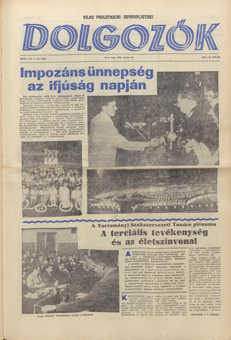 Dolgozók, 19. évf. 1965. május 28. 21. sz.