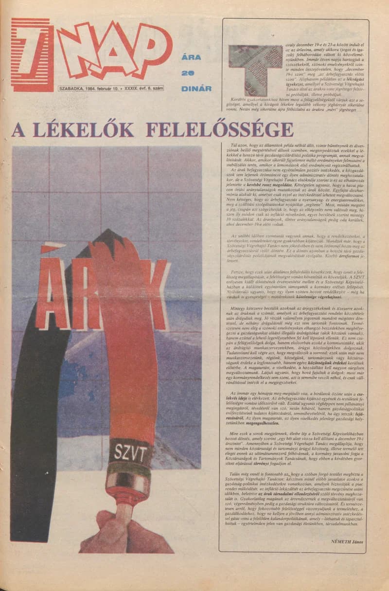 7 Nap, 39. évf. 1984. február 10. 6. sz. 1–12. oldal