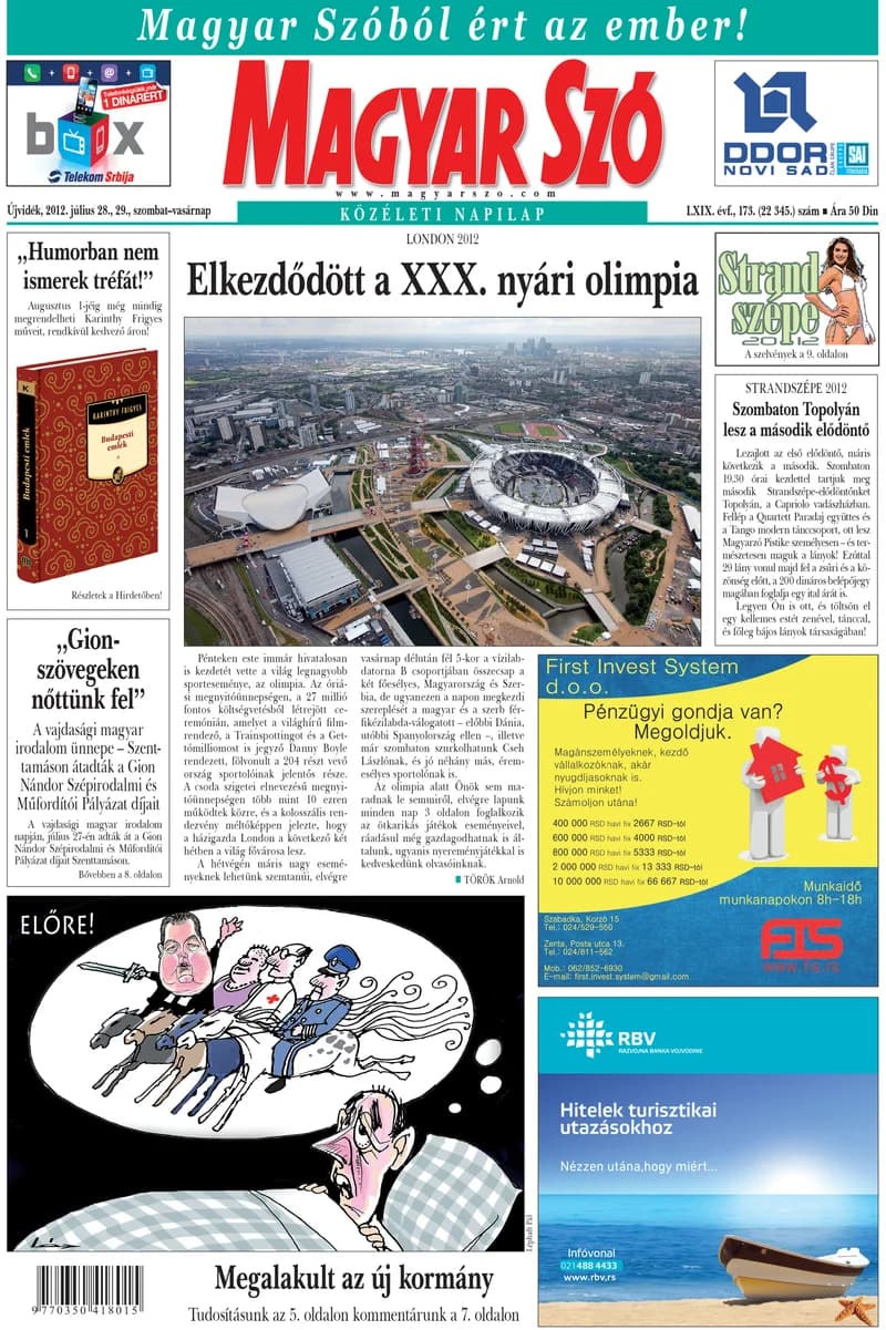 Magyar Szó, 69. évf. 2012. július 28. – 29. 173. sz. 1–44. oldal