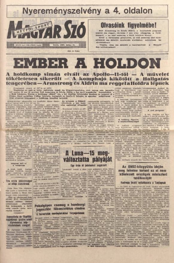 Magyar Szó, 26. évf. 1969. július 21. 198. sz. 1–12. oldal