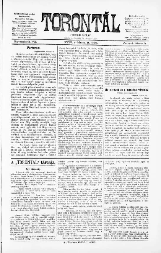 Torontál, 32. évf. 1903. február 26. 46. sz.