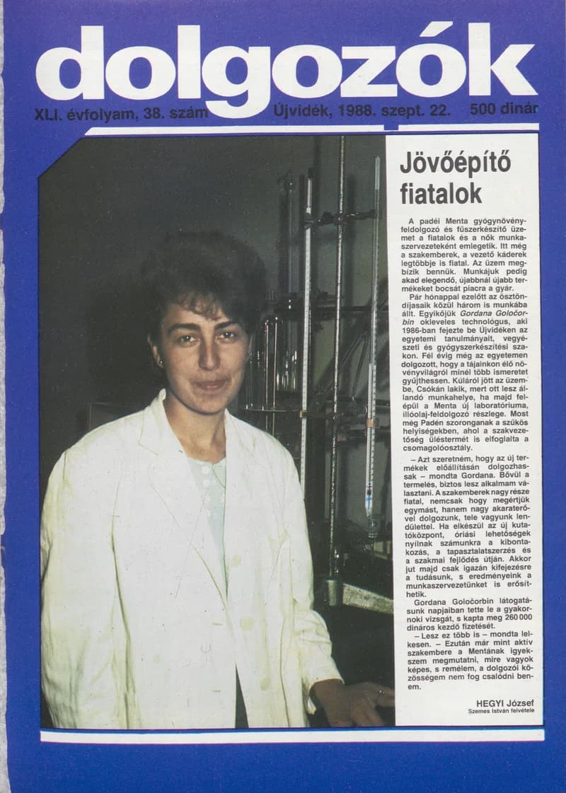 Dolgozók, 42. évf. 1988. szeptember 22. 38. sz.