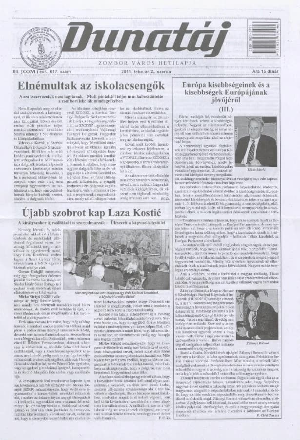 Dunatáj, 13. évf. 2011. február 2. 617. sz.