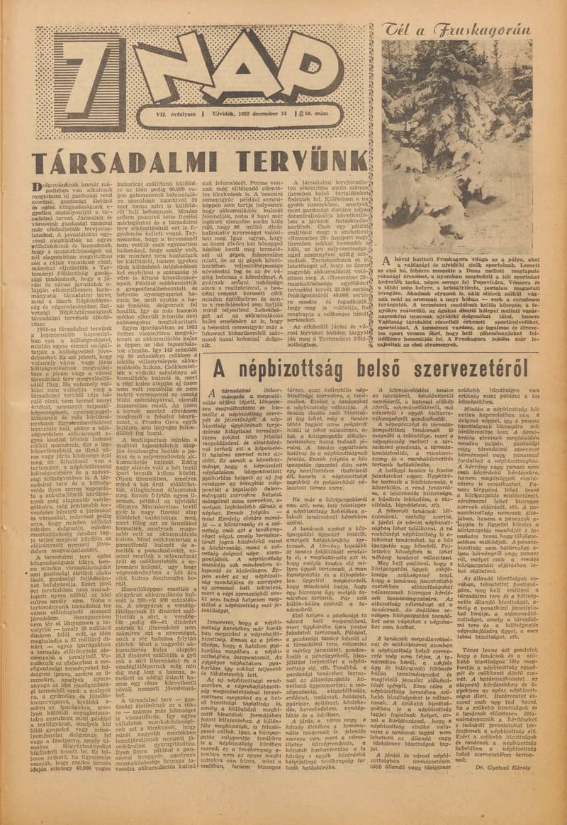 7 Nap, 7. évf. 1952. december 14. 50. sz. 1–12. oldal