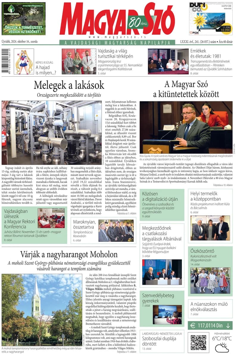 Magyar Szó, 81. évf. 2024. október 16. 241. sz. 1–16. oldal