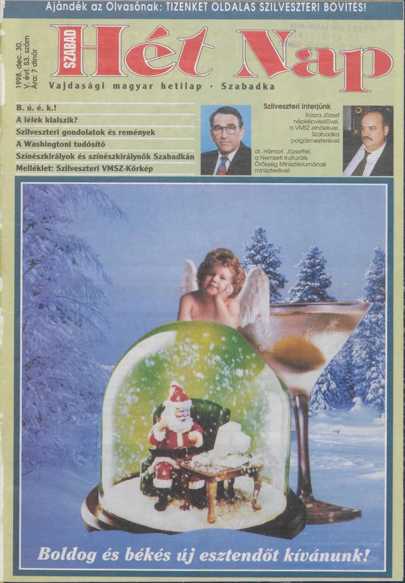 Szabad Hét Nap, 5. évf. 1998. december 30. 53. sz.
