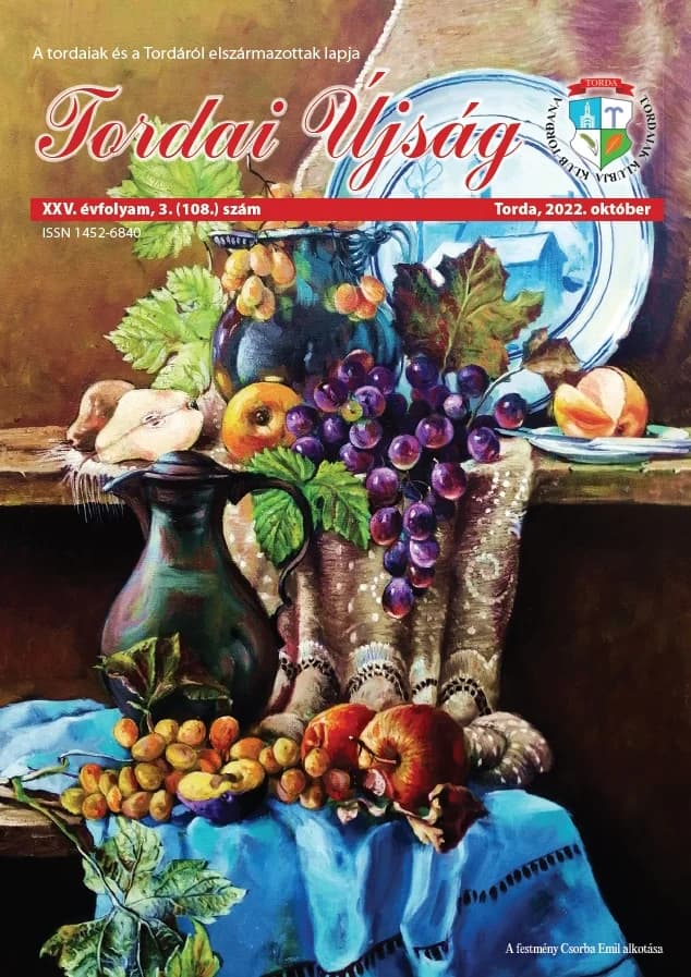 Tordai Újság, 25. évf. 2022. október. 3. sz.