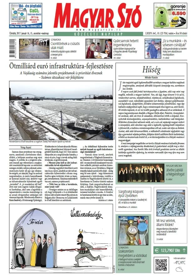 Magyar Szó, 74. évf. 2017. január 14. – 15. 10. sz. 1–32. oldal
