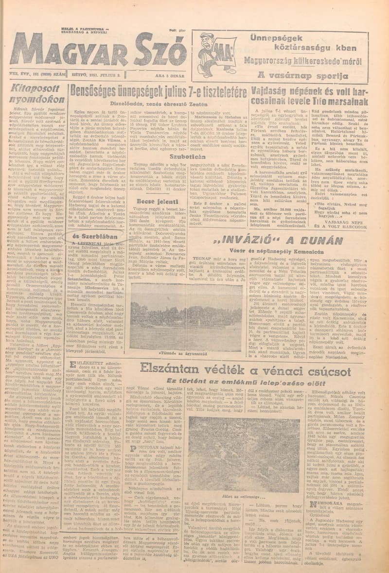 Magyar Szó, 8. évf. 1951. július 9. 161. sz. 1–4. oldal