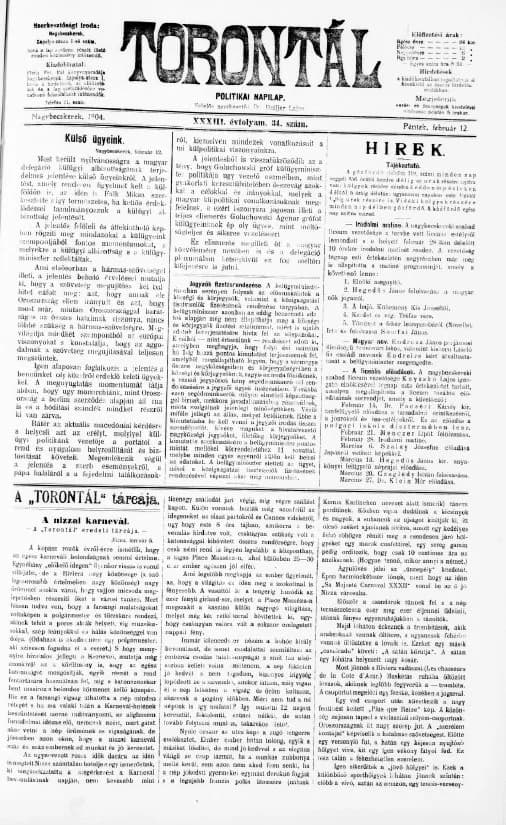 Torontál, 33. évf. 1904. február 12. 34. sz.
