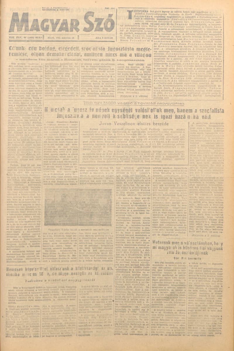 Magyar Szó, 8. évf. 1951. március 12. 60. sz. 1–4. oldal