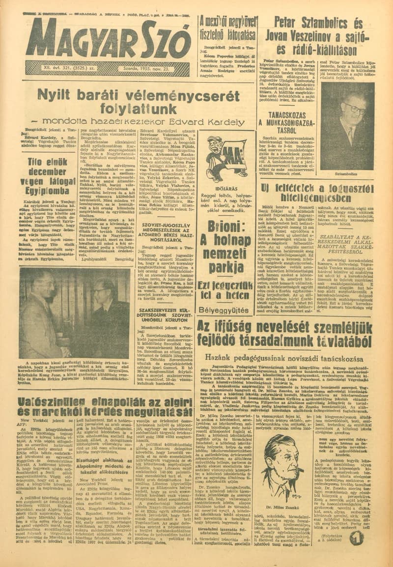 Magyar Szó, 12. évf. 1955. november 23. 321. sz. 1–8. oldal