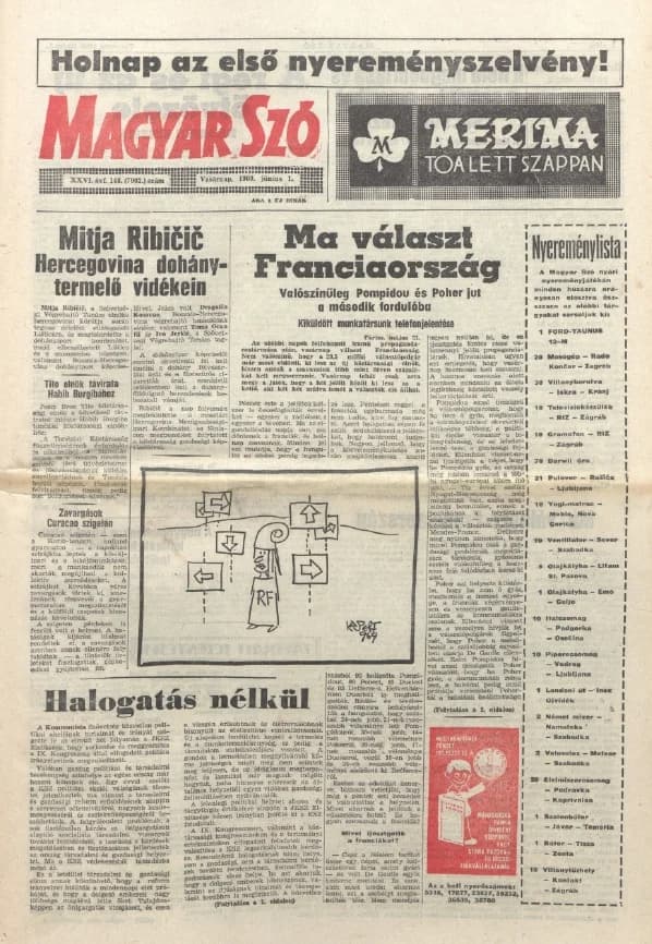 Magyar Szó, 26. évf. 1969. június 1. 148. sz. 1–32. oldal